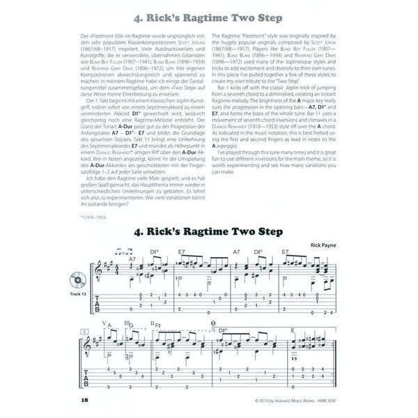 Acoustic Music Books Fingerstyle Blues Collection