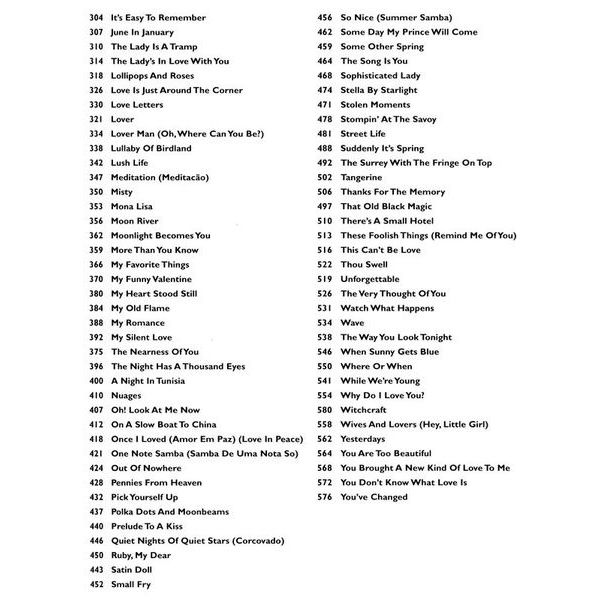 Hal Leonard 150 Of The Best Jazz Standards