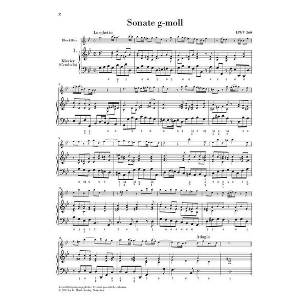 Henle Verlag Hndel Blockflötensonaten