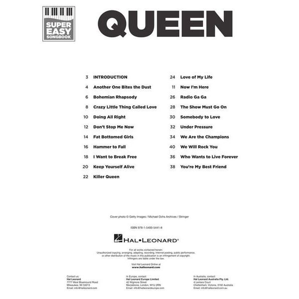 Hal Leonard Queen Super Easy