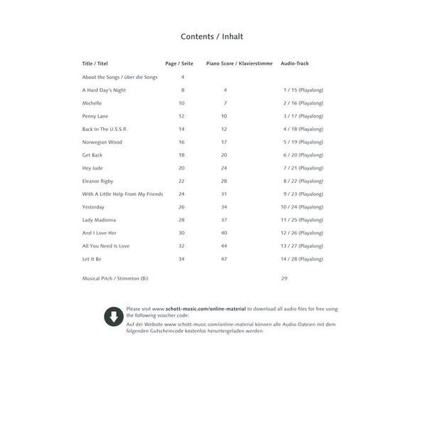 Schott Beatles Classics T-Sax