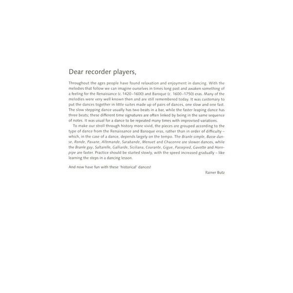 Schott Baroque Dances Recorder