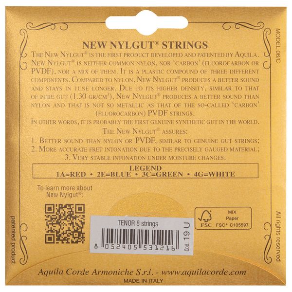 Aquila New Nylgut Uke 8-String Set