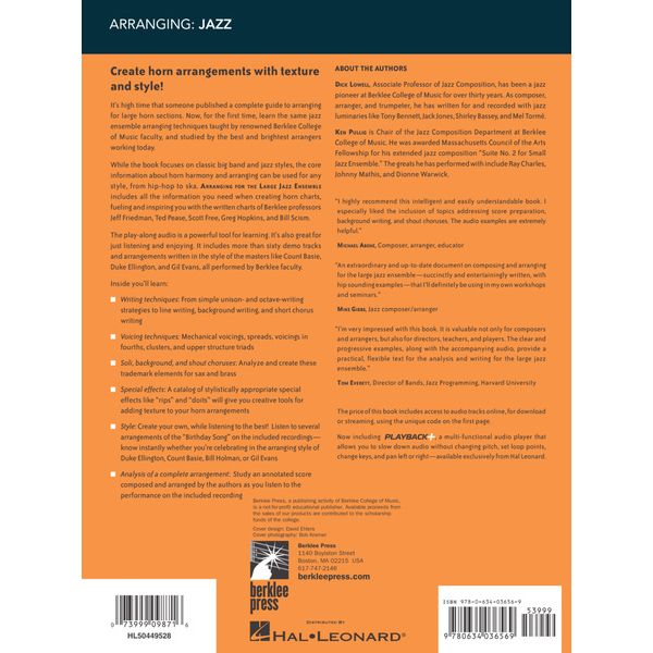 Berklee Press Arranging Jazz Ensembles