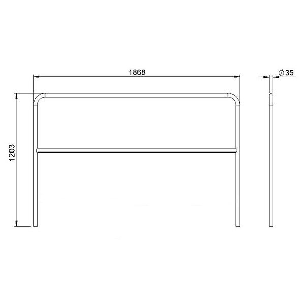Stairville Tour Stage Handrail 2m