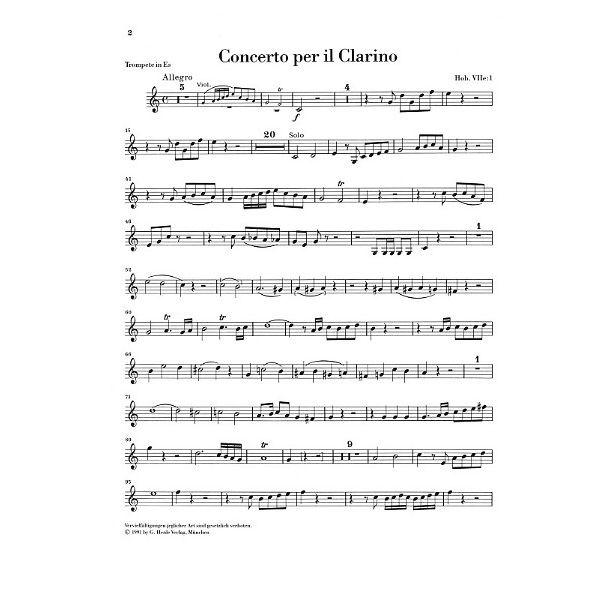 Henle Verlag Haydn Trompetenkonzert Es-dur