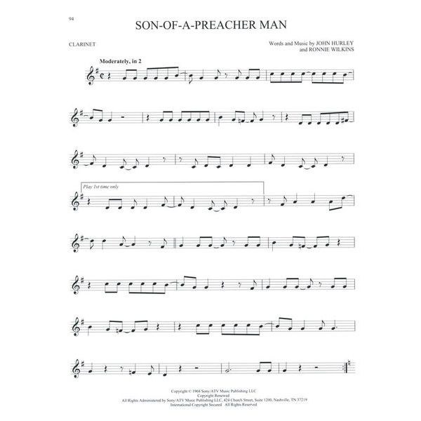 Hal Leonard 101 Popular Songs Clarinet