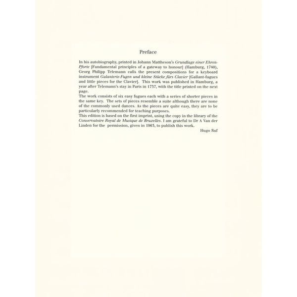 Schott Telemann Leichte Fugen