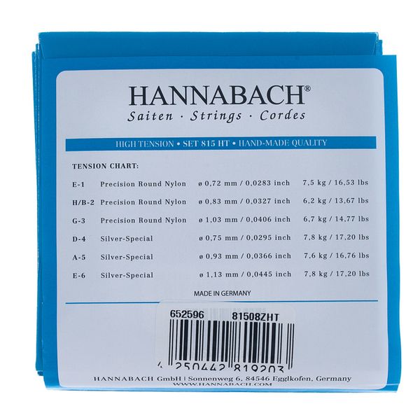 Hannabach 81508 Z HT 8 String ClassicSet