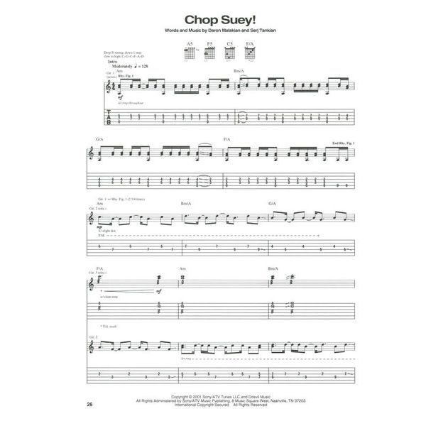 Hal Leonard System Of A Down Toxicity