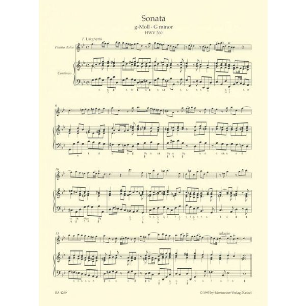 Brenreiter Hndel Smtliche Sonaten Rec