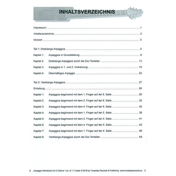 Tunesday Records Arpeggio-Workbook E-Guitar