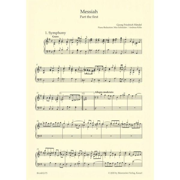 Brenreiter Hndel Messiah
