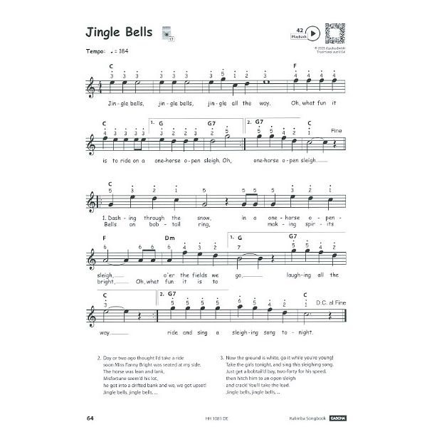 Hage Musikverlag Kalimba Songbook