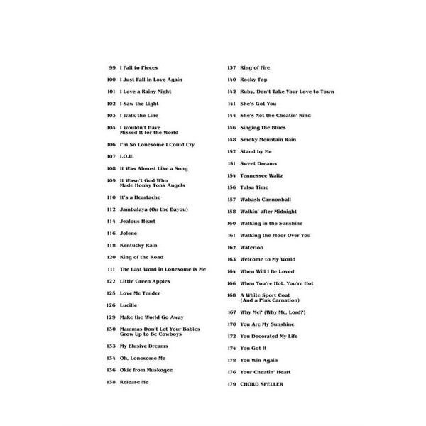 Hal Leonard The Easy Country Fake Book