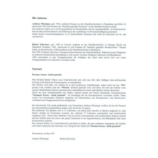 Musikverlag Schweizer Posaune Lernen leicht gemacht1