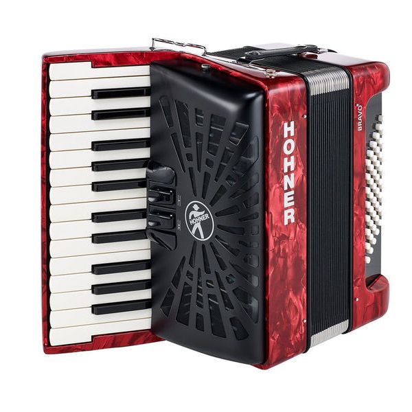 Hohner Bravo II 48 Red silent key