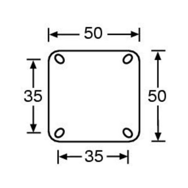 Adam Hall 3703 Swivel Castor 50mm