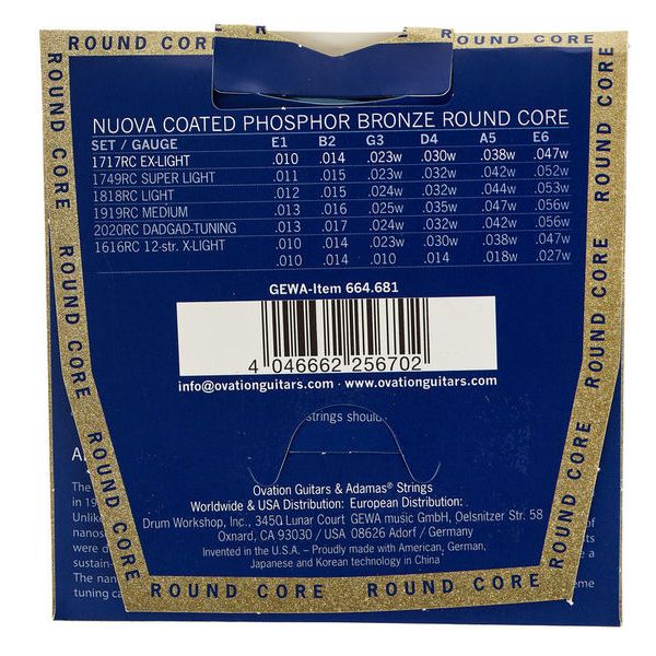 Adamas 1717NURC Round Core String Set