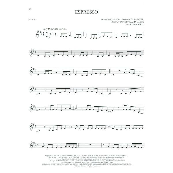 Hal Leonard 101 Top Hits for Horn