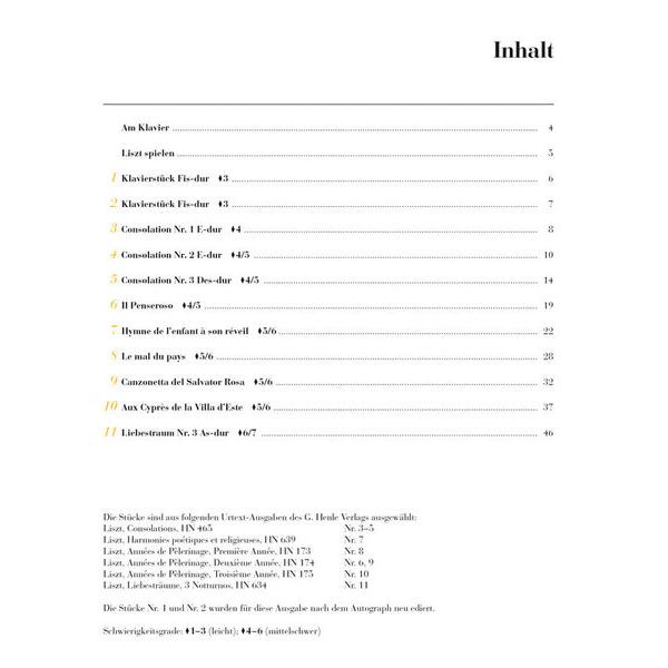 Henle Verlag Am Klavier Liszt