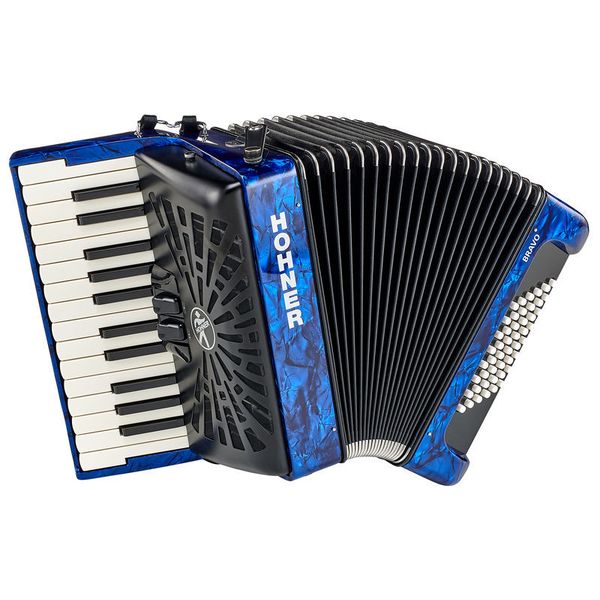 Hohner Bravo II 48 Blue silent key