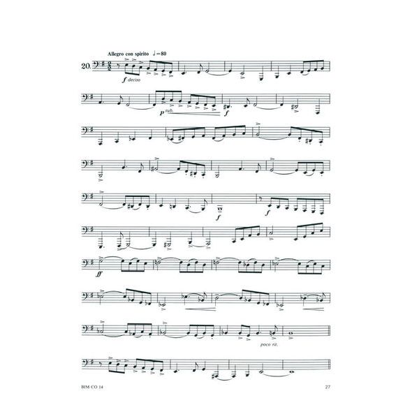 Editions Bim 34 Characteristic Etudes Low