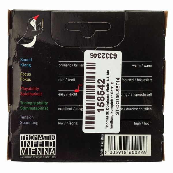 Thomastik Dominant Violin 1/4 Alu medium