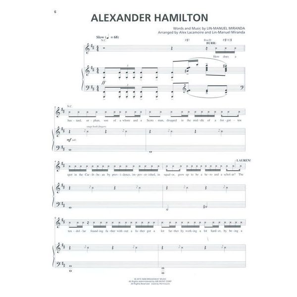 Faber Music Hamilton Vocal