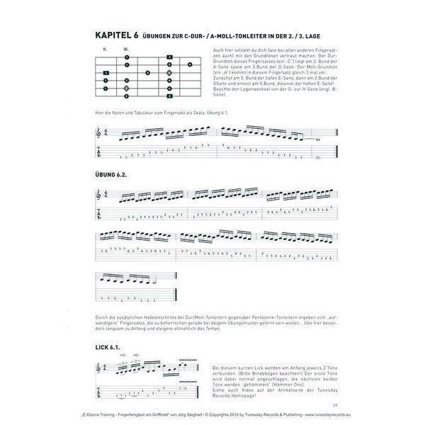 Tunesday Records Fingerfertigkeit am Griffbrett