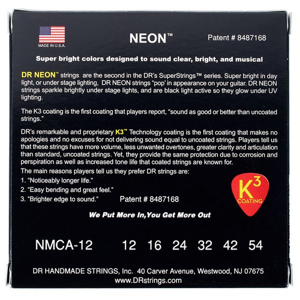 DR Strings Neon Multi NMCA-12