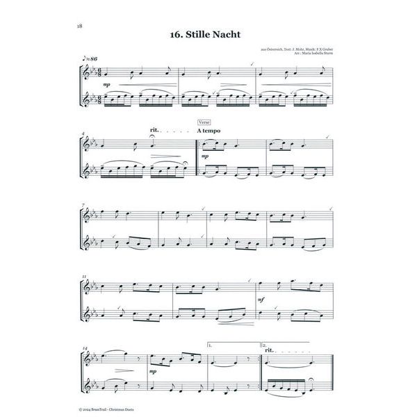 Brasstrail Christmas Duets Treble Clef
