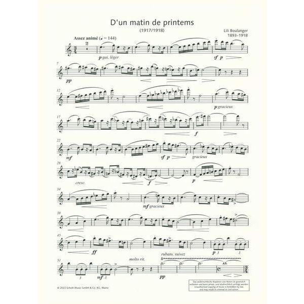 Schott Boulanger Complete Flute Works