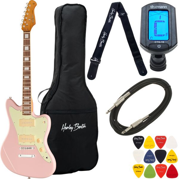 Harley Benton JA-60CC Shell Pink Bundle