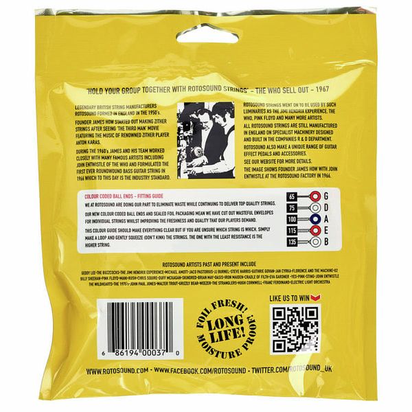 Rotosound RS885LD Black Nylon