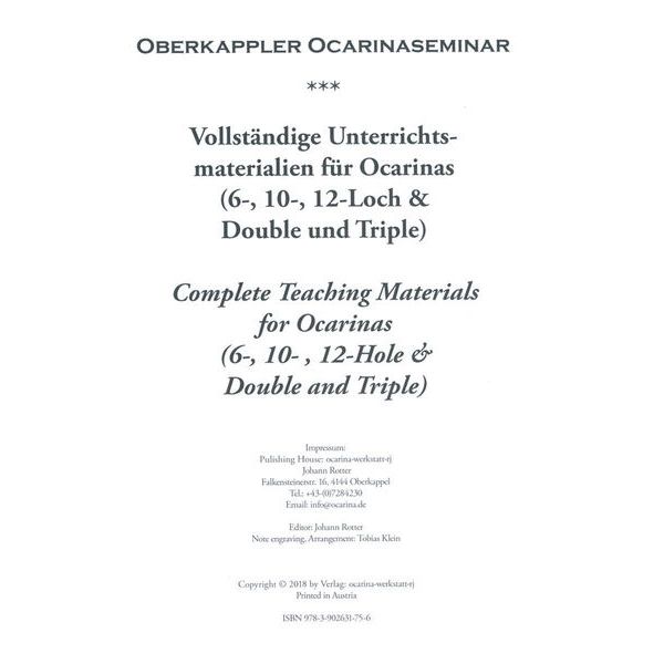 ocarinamusic Complete Teaching Materials