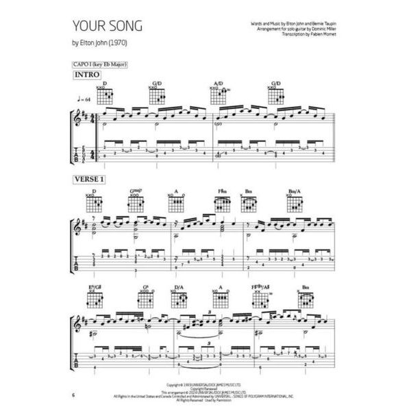 Hal Leonard Song Classics For Solo Guitar