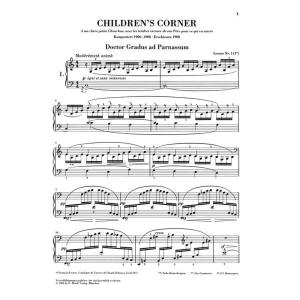 Henle Verlag Debussy Children's Corner