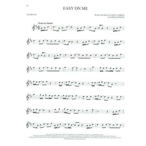 Hal Leonard 101 Top Hits for Tenor Sax