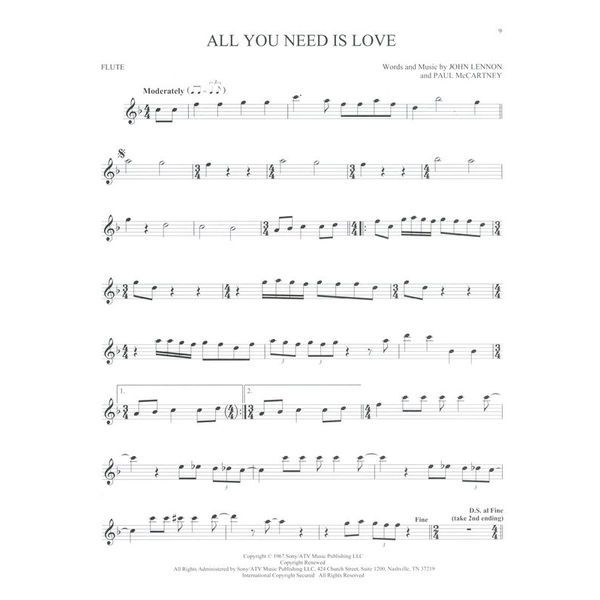 Hal Leonard 101 Popular Songs Flute