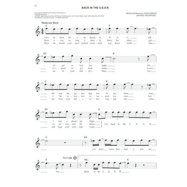 Hal Leonard The Beatles Easy Fake Book