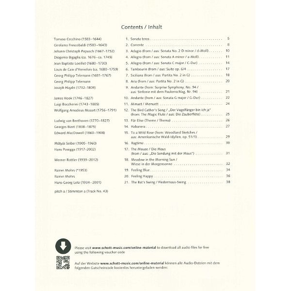 Schott Easy Concert Pieces Recorder 3