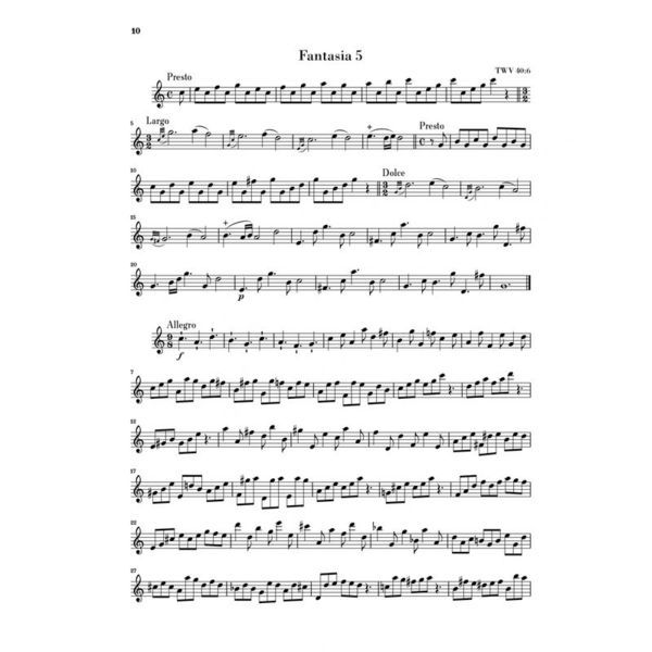 Henle Verlag Telemann Zwölf Fantasien Flöte