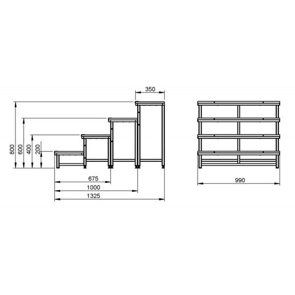 Stairville iX/Tour Stage Stair Ext. 60cm