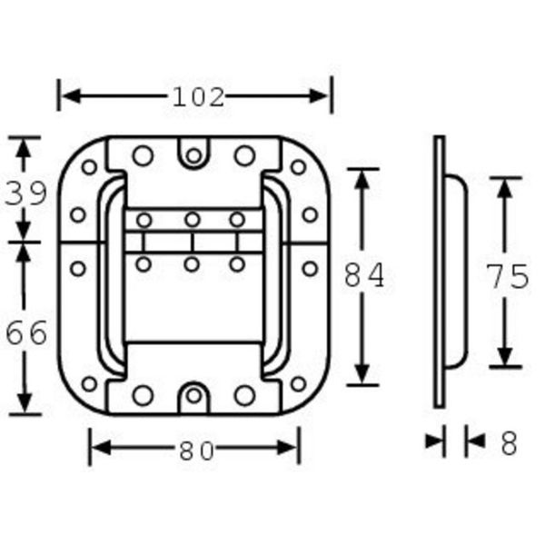 Adam Hall 27095 Lid Stay with Hinge