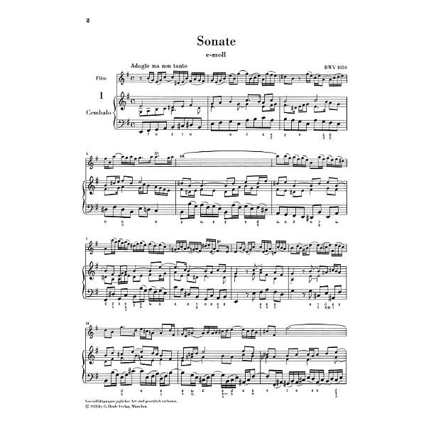 Henle Verlag Bach Flötensonaten 1