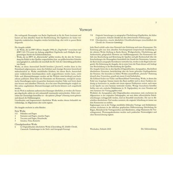 Breitkopf & Hrtel Bach Smtliche Orgelwerke 2