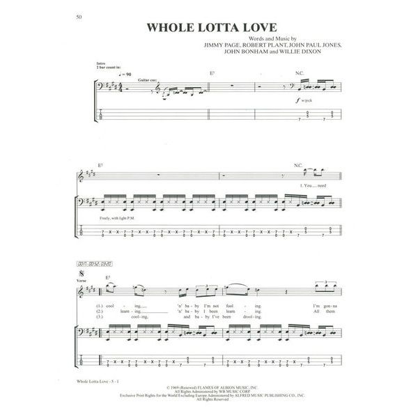 Alfred Music Publishing Led Zeppelin Bass Play-Along 1