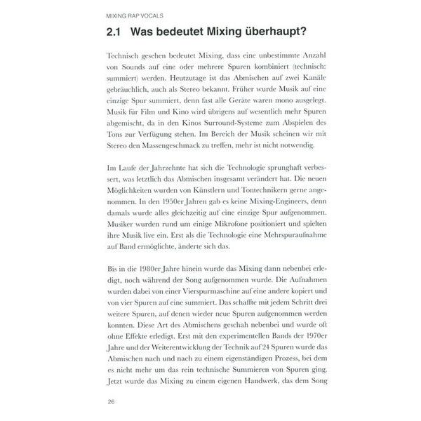 Quickstart Verlag Mixing Rap Vocals