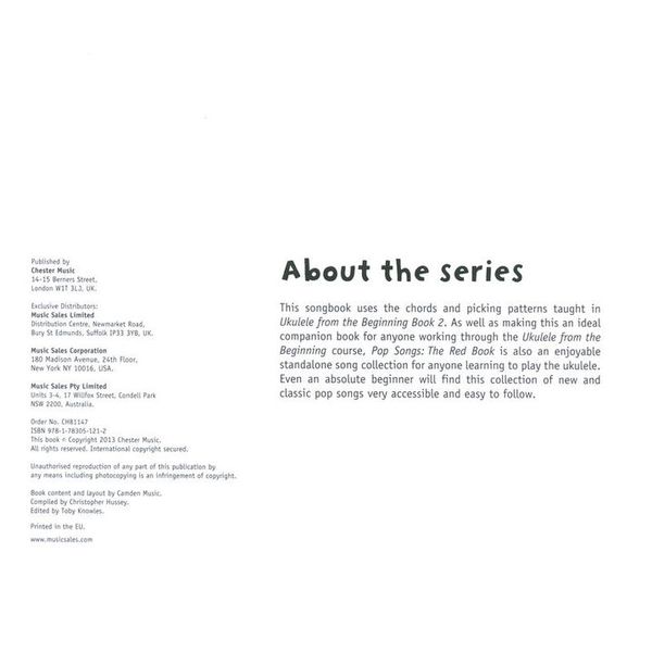 Chester Music Ukulele Beginning Pop Red